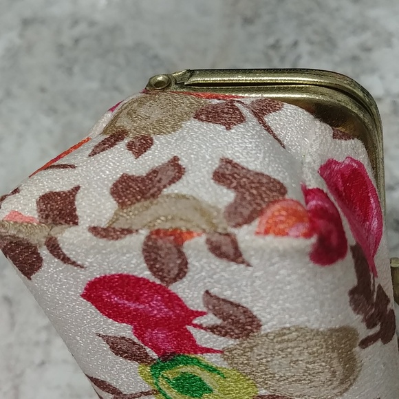 Vintage Eye Glasses Case Floral Kiss Lock Closure - Picture 9 of 11